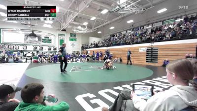 126 lbs Semis & 1st Wb (8 Team) - Wyatt Davidson, Harrisburg vs Brody Randall, Watertown