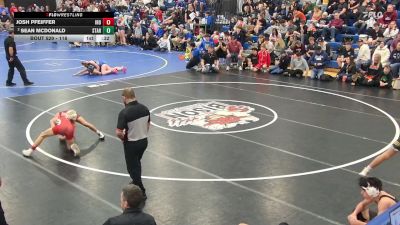 118 lbs Cons. Semi - Sean McDonald, Starpoint vs Josh Pfeiffer, Iroquois