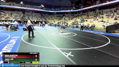 130 Class 1 lbs Champ. Round 1 - Vada Burton, Excelsior Springs vs Tasia Lee, Holden