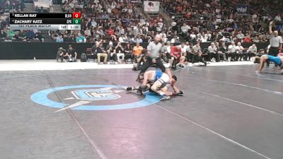 4A 150 lbs 1st Place Match - Zachary Katz, St. Pius X vs Kellan Ray, Bloomfield