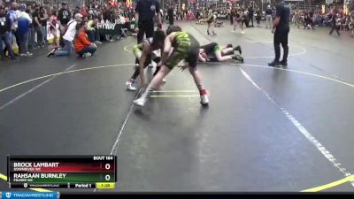 100 lbs Quarterfinal - Brock Lambart, Downriver WC vs Rahsaan Burnley, Fraser WC