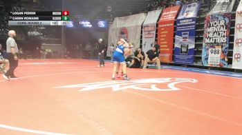 215 Class 3 lbs Cons. Round 2 - Caden Romaine, Hillsboro vs Logan Perrin, William Chrisman