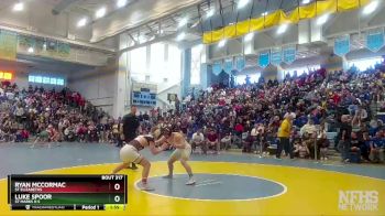 165 lbs Semifinal - Luke Spoor, St Marks H S vs Ryan McCormac, St Elizabeths