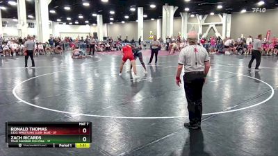 190 lbs Champ Round 1 (16 Team) - Zach Ricards, Team Diamond Fish Pink vs Ronald Thomas, S.E.O. Wrestling Club- Blue