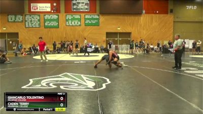 174 lbs Cons. Round 4 - Caden Terry, Moorpark College vs Giancarlo Tolentino, Palomar College