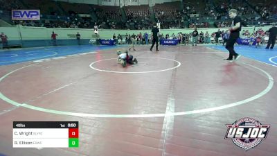 46 lbs Consi Of 8 #1 - Conner Wright, SlyFox Wrestling Academy vs Rhiller Ellison, El Reno Wrestling Club