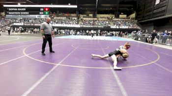 100 lbs Cons. Round 3 - Sophia Bauer, Great Bend HS vs Madyson Gomez, Newton HS