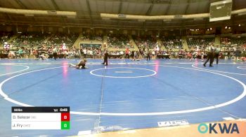 90 lbs Quarterfinal - David Salazar, OKC Saints Wrestling vs Jaxon Fry, Checotah Matcats