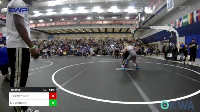 120-131 lbs Rr Rnd 1 - Tyson Brown, Choctaw Ironman Youth Wrestling vs Israel Garcia, OKC Saints Wrestling