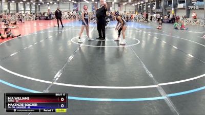 86 lbs Rd# 4- 12:45pm Friday - Mia Williams, POWA vs Makenzie Boozer, So. Cal. Hammers