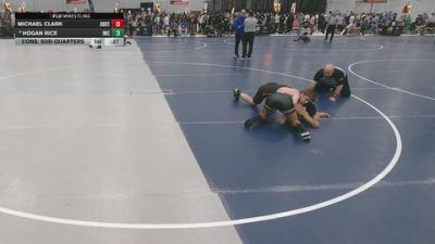 126 lbs Cons. Sub-quarters - Michael Clark, Dragon RTC vs Hogan Rice, ISI Wrestling Club