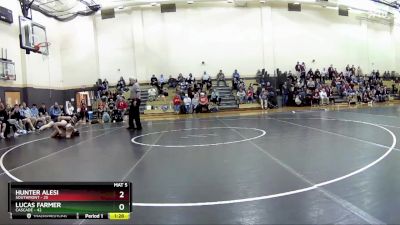 150 lbs Semis & Wb (16 Team) - Lucas Farmer, Cascade vs Hunter Alesi, Southmont