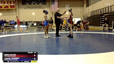 101 lbs Semifinal - Chiara Barbieri, Presbyterian College vs Hope Eastes, Emmanuel College