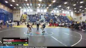 132 lbs Quarterfinals (8 Team) - Eddie Sears, Merritt Island vs Brock Coburn, St Thomas Aquinas