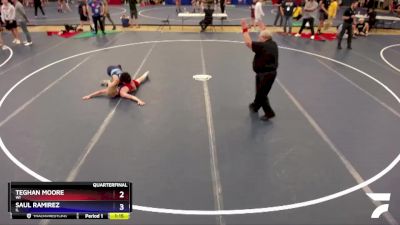 113 lbs Quarterfinal - Teghan Moore, WI vs Saul Ramirez, IL