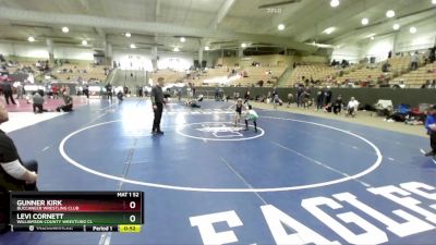 60 lbs Champ. Round 2 - Gunner Kirk, Buccaneer Wrestling Club vs Levi Cornett, Williamson County Wrestling Cl