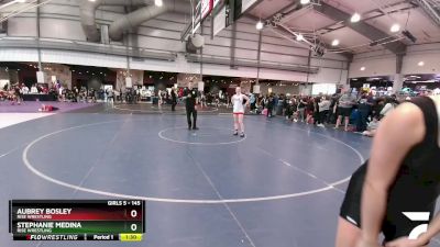 145 lbs Round 4 - Aubrey Bosley, Rise Wrestling vs Stephanie Medina, Rise Wrestling
