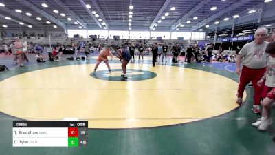 230 lbs Quarterfinal - Taye Bradshaw, All American Wrestling Club vs Caleb Tyler, Team Shutt Bowman