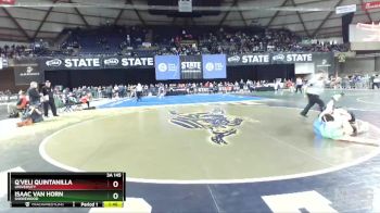 3A 145 lbs Quarterfinal - Q`veli Quintanilla, University vs Isaac Van Horn, Shorewood