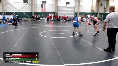 285 lbs Round 2 (16 Team) - Evan Lutkemeier, Minden vs Keith Andersen, Kearney JV