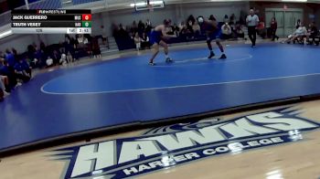 125 lbs Round 1 (8 Team) - Jack Guerrero, Muskegon Community College vs Truth Vesey, Harper College