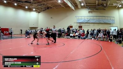 150 lbs Cons. Round 3 - Brennan Kicker, Highland vs Sam Mullen, Lake Catholic