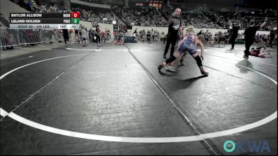 105 lbs Consi Of 8 #2 - Baylor Allison, Warner Eagles Youth Wrestling vs Leland Holden, Ponca City Wildcat Wrestling