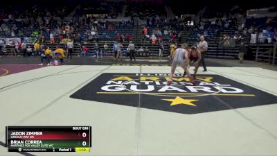 135 lbs Cons. Round 4 - Brian Correa, Martinez Fox Valley Elite WC vs Jadon Zimmer, Lincoln-Way WC