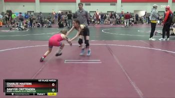 70 EXO 1st Place Match - Sawyer Crittenden, North Alabama Elite Wrestling vs Charlee Masters, Auburn Takedown