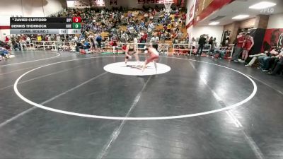 150 lbs Cons. Round 2 - Dennis Thornock, Riverton vs Zavier Clifford, Big Piney