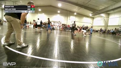 85 lbs Quarterfinal - Knight Hix, Broken Arrow Wrestling Club vs Declan Todd, Keystone Kids Wrestling Club