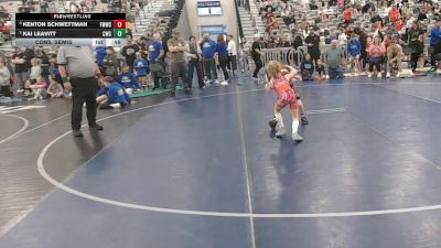 56 lbs Cons. Semis - Kai Leavitt, Champions Wrestling Club vs Kenton Schwettman, FM Wildcat Wrestling Club