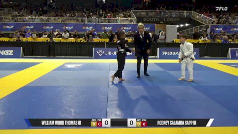 Rodney Calamba Sapp III vs William Wood Thomas III 2026 Pan Kids Jiu-Jitsu IBJJF Championship