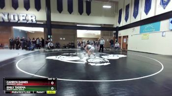 105lbs Cons. Round 2 - Camryn Daines, University (Girls) vs Emily Tadema, North Creek (Girls)