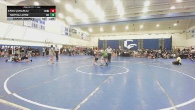 170 lbs Champ. Round 2 - Sophia Lopez, Upland High School vs Sara Gonzalez, Rough House Wrestling Club