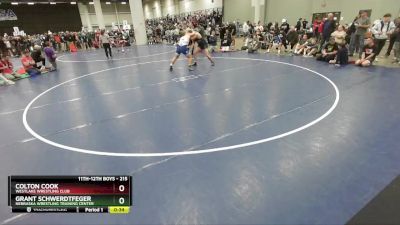 215 lbs 5th Place Match - Grant Schwerdtfeger, Nebraska Wrestling Training Center vs Colton Cook, Westlake Wrestling Club