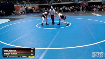 160 lbs Cons. Round 2 - Gabe Mannan, Hutchison High School vs Kaidon Parker, Unalaska