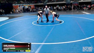 160 lbs Cons. Round 2 - Gabe Mannan, Hutchison High School vs Kaidon Parker, Unalaska