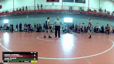 157 lbs Cons. Round 4 - Gavan Campbell, Greencastle Youth Wrestling vs Gage Pearce, Unattached