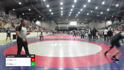 170 lbs Round Of 16 - Jimmy Allen, Georgia vs Paul Coke, Level Up Wrestling Center
