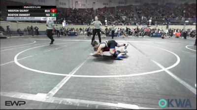 90 lbs Round Of 16 - Weston Gilroy, Mojo Grappling Academy vs Boston Emmert, Piedmont