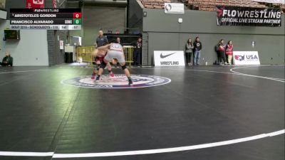 Schoolboys - 115 lbs Cons. Round 3 - Francisco Alvarado, Southwest Stallions Wrestling Club vs Aristoteles Gordon