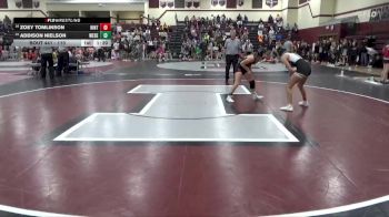 110 lbs Cons. Round 1 - Zoey Tomlinson, Hinton-SBL vs Addison Nielson, West Delaware