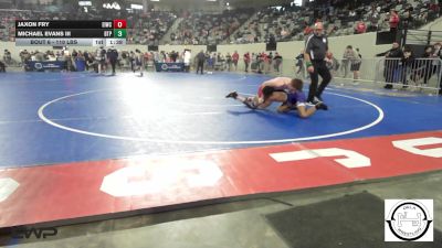 110 lbs Round Of 64 - Jaxon Fry, Eufaula Ironheads Wrestling Club vs Michael Evans III, Tulsa Blue T Panthers
