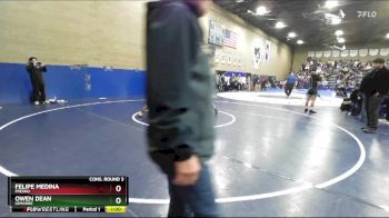 120 lbs Cons. Round 3 - Felipe Medina, Fresno vs Owen Dean, Lemoore