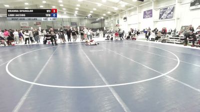 120 lbs Champ. Rd Of 32 - Reanna Spangler, Wichita Training Center vs Libbi Jacobs, Tip Of The Mitt Wrestling Club