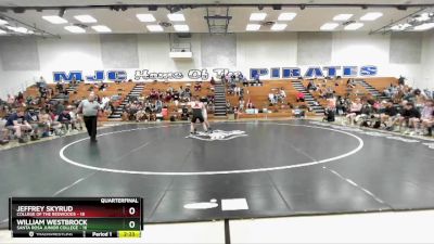 174 lbs Quarters & 1st Wb (16 Team) - Jeffrey Skyrud, College Of The Redwoods vs William Westbrock, Santa Rosa Junior College