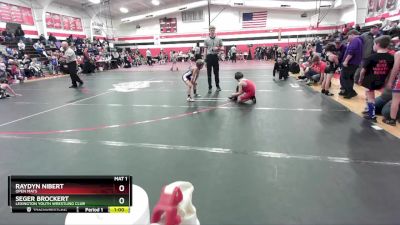 60B Cons. Semi - Seger Brockert, Lexington Youth Wrestling Club vs Raydyn Nibert, Open Mats