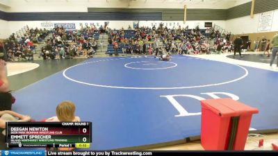 92 lbs Champ. Round 1 - Deegan Newton, Deer Park Ironman Wrestling Club vs Emmett Sprecher, Inland Northwest Wrestling Training Center