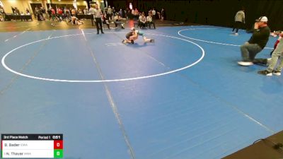 5th - 6th grade - 67 3rd Place Match - Brody Bader, Iowa vs Noah Thayer, MWC Wrestling Academy